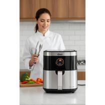 Fritadeira Sem Óleo 4.8L Inox/Preta 1500W Desidratador