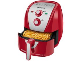 Fritadeira Sem Óleo Air Fryer 6L Mondial 1900W - AFN-60-RI cor Vermelho/Inox Fritadeira Sem Óleo Air Fryer 6L Mondial 1900W - AFN-60-RI cor Vermelho/Inox