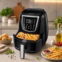 Fritadeira Sem Óleo Air Fryer Digital 4L Mondial Preto 1500W 220V 127v
