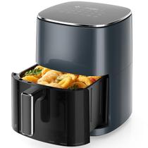 Fritadeira sem óleo KMFurnila 6,34 qt quadrada com 12 modos e janela visual Fritadeira sem óleo KMFurnila 6,34 qt quadrada com 12 modos e janela visual
