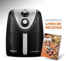 Fritadeira Sem Óleo Mondial Airfryer Grand Family 5 Litros Preto 1900W AFN-50-BI 127v