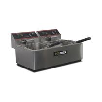 Fritadeira Vulcan Elétrica Ecomax Industrial Split 2 Cubas de 6 Litros 5kW Inox Monofásica Voltagem:220V