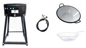 Fritador à Gás Alta Pressão + Tacho 16 + Cesto Fritador à Gás Alta Pressão + Tacho 16 + Cesto