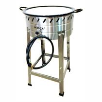 Fritador A Gás Com Tacho 18 Para Pastel Salgados Batata Frita em Inox 10 Litros Fritador A Gás Com Tacho 18 Para Pastel Salgados Batata Frita em Inox 10 Litros