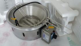 Fritador a óleo tacho esmaltado elétrico redondo Fritadeira elétrica duvolt metais