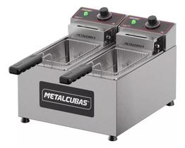 Fritador Elétrico 2 Cubas Com 6 Lts E 4400w Metalcubas Fe 2c 220v Fritador Elétrico 2 Cubas Com 6 Lts E 4400w Metalcubas Fe 2c 220v