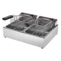 Fritador Elétrico 6 Litros 2 Cubas FRCE 06 220V - Metalcubas Fritador Elétrico 6 Litros 2 Cubas FRCE 06 220V - Metalcubas