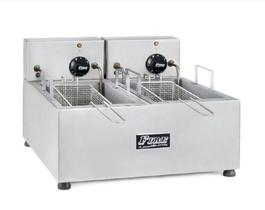 Fritador Elétrico Duplo de Mesa Fire Fedu Óleo de 2 Cubas 12L