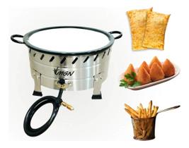 Fritador Fogão Á Gas Pastel 10 Litros N18 De Mesa Fritadeira Fritador Fogão Á Gas Pastel 10 Litros N18 De Mesa Fritadeira