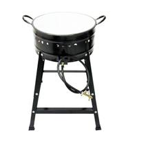 Fritador Fogão Pasteleiro PRETO A Gás Com Tacho 22