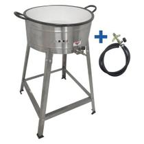 Fritador Fogão Pasteleiro Profissional Alta Pressão Inox C/ Tacho Esmaltado Número 16 Pastel Salgados Batata Porções Fritador Fogão Pasteleiro Profissional Alta Pressão Inox C/ Tacho Esmaltado Número 16 Pastel Salgados Batata Porções
