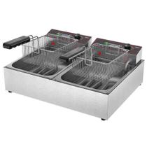 Fritador Industrial Duplo Elétrico 6 Litros Metalcubas 220V FRCE6 Fritador Industrial Duplo Elétrico 6 Litros Metalcubas 220V FRCE6