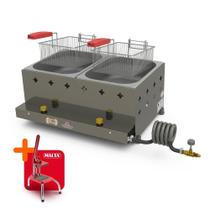 Fritador Óleo Gás Pr-20G Alta Pressão E Cortador De Legumes