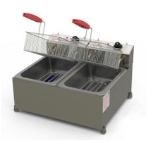 Fritador Retangular 2 Cesto 10 Litros PR20E 220V - Progás Fritador Retangular 2 Cesto 10 Litros PR20E 220V - Progás