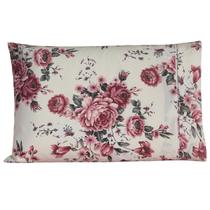 Fronha 100% Algodão Ponto Palito Estampada Avulsa Esmeralda