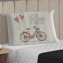 Fronha 70X50 Avulsa Capa Para Travesseiro Bicicleta Vintage