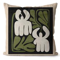 Fronha, almofada de linho moderna, design abstrato minimalista