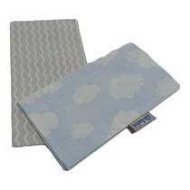 Fronha Alvinha 2 Unidades Azul +cinza 28x40cm Minasrey