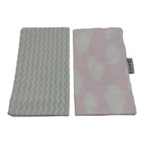 Fronha Alvinha 2 Unidades Rosa+cinza Minasrey