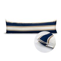 Fronha Avulsa 1,30x40 Ziper Percal 180 Fios Estampada Decorativa