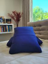 Fronha Avulsa Azul Lisa Envelope Malha Travesseiro 70x50cm