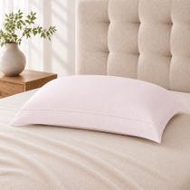 Fronha Avulsa Buddemeyer 50 x 70 Gran Percalle 200 fios Classic Lisa com Bordado Ponto Cheio 3 Abas