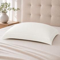 Fronha Avulsa Buddemeyer 50 x 70 Gran Percalle 200 fios Classic Lisa com Bordado Ponto Cheio 3 Abas