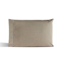 Fronha Avulsa Cáqui 100% Algodão Percal 150 Fios com ponto palito Fronha Avulsa Cáqui 100% Algodão Percal 150 Fios com ponto palito