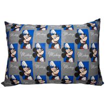 Fronha Avulsa KazzaVip Malha 100% Algodão Disney Estampada Mickey Quadros 48cmx68cm Cinza