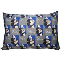 Fronha Avulsa KazzaVip Malha 100% Algodão Disney Estampada Mickey Quadros 48cmx68cm Cinza