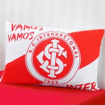 Fronha Avulsa KazzaVip Malha 100% Algodão Estampa Localizada Licenciada Internacional 50cmx70cm Branco