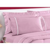 Fronha Avulsa Malha Fio Penteado 50 x 70 cm Rosa Nevoa Sultan