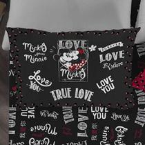 Fronha Avulsa Mickey/Minnie Infantil Em Malha - Preto