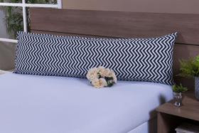 Fronha Avulsa P/ Travesseiro Corpo 0,45x1,40m C/ Zíper Percal 150 fios estampa Chevron j