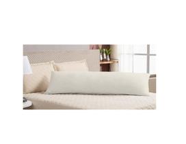 Fronha Avulsa P/ Travesseiro Corpo 0,50x1,50m C/ Zíper Percal 200 fios Palha