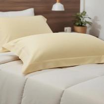 Fronha Avulsa Percal 230 Fios Buettner 50x70cm Reffinata Cores Perola Amarelo Fronha Avulsa Percal 230 Fios Buettner 50x70cm Reffinata Cores Perola Amarelo
