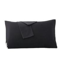 Fronha Avulsa Preto Lisa Envelope Malha Travesseiro 70X50Cm