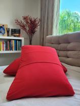 Fronha Avulsa Vermelho Lisa Envelope Malha Travesseiro 70x50
