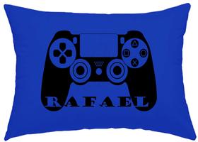 Fronha Azul Royal Travesseiro Personalizada Gamer com Nome 1 - Quero Quero Mais