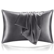 Fronha BEDELITE Satin para cabelo/pele, pacote com 2 unidades, 20x26cm, cinza escuro Fronha BEDELITE Satin para cabelo/pele, pacote com 2 unidades, 20x26cm, cinza escuro