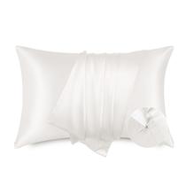 Fronha Bedsure Satin para cabelo e pele Ivory King Size Fronha Bedsure Satin para cabelo e pele Ivory King Size
