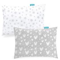 Fronha Biloban Organic Cotton Toddler, pacote com 2 unidades, 35x45cm, cinza Fronha Biloban Organic Cotton Toddler, pacote com 2 unidades, 35x45cm, cinza