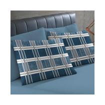 Fronha Bouton Basic Estampada Escocia Azul