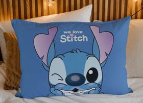 Fronha Capa de Travesseiro Disney Lilo Stitch Microfibra