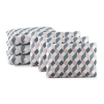 Fronha Capa de Travesseiro Estampada Protetora Kit 6 unidades Com Zíper 100 Algodão Malha Importada Fronha Capa de Travesseiro Estampada Protetora Kit 6 unidades Com Zíper 100 Algodão Malha Importada