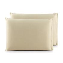 Fronha Capa de Travesseiro Protetora Kit 2 unidades Com Zíper 100 Algodão Malha Importada