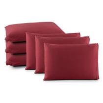 Fronha Capa de Travesseiro Protetora Kit 6 unidades Com Zíper 100 Algodão Malha Importada