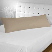 Fronha Capa Travesseiro Corpo Xuxão Algodão Bege 1,30x0,40 Fronha Capa Travesseiro Corpo Xuxão Algodão Bege 1,30x0,40