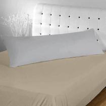 Fronha Capa Travesseiro Corpo Xuxão Algodão Cinza 1,30X0,40