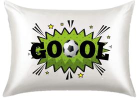 Fronha Cetim para travesseiro Personalizada Futebol gool m1
